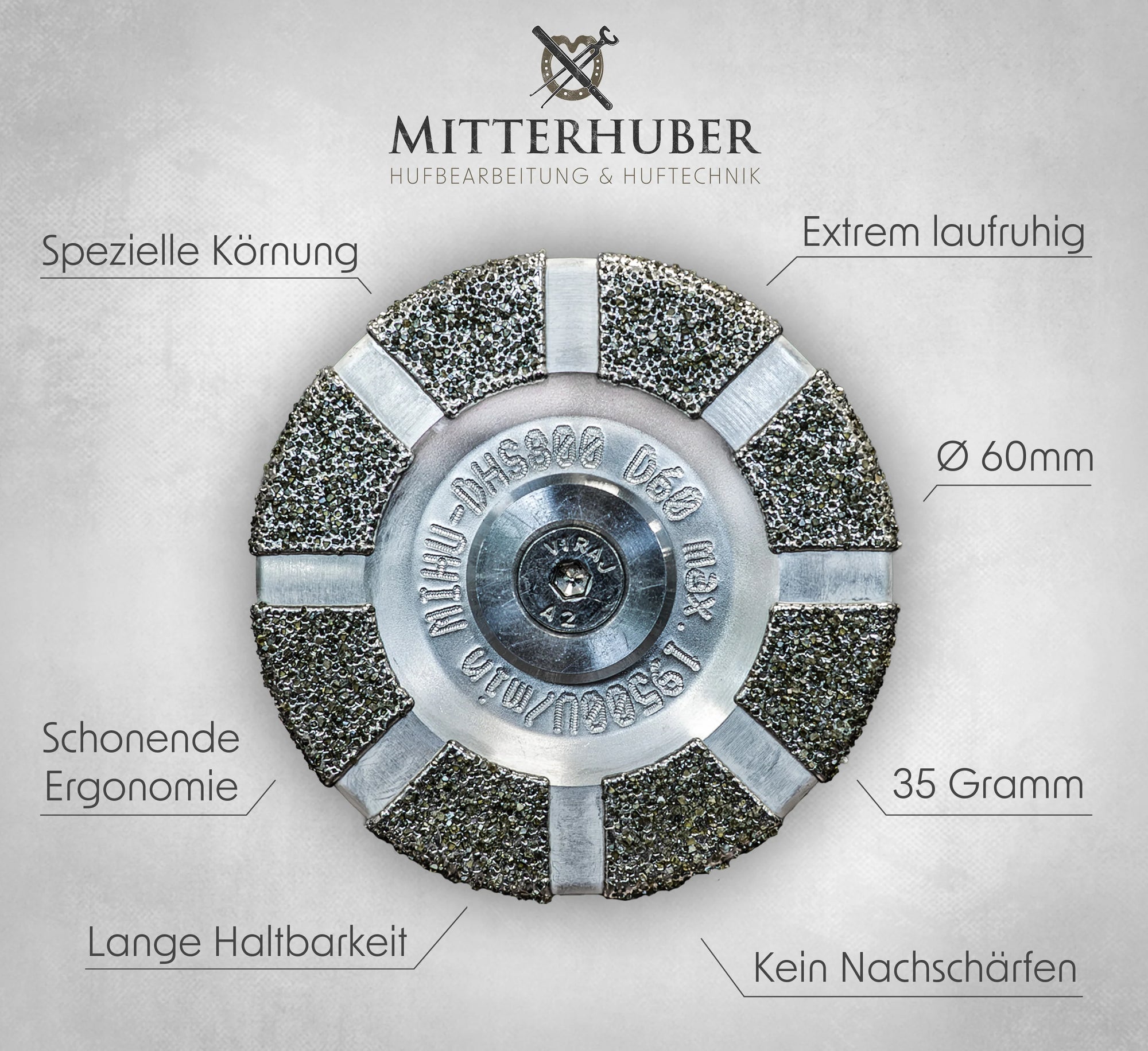 MIHU DHS800 - Hufbearbeitungsscheibe