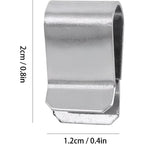 U-Klammer, Edelstahl-Befestigungsclip 20 × 12 mm zum sicheren Fixieren von Gürteln, Riemen und Schürzen. Robust, wiederverwendbar und korrosionsbeständig.