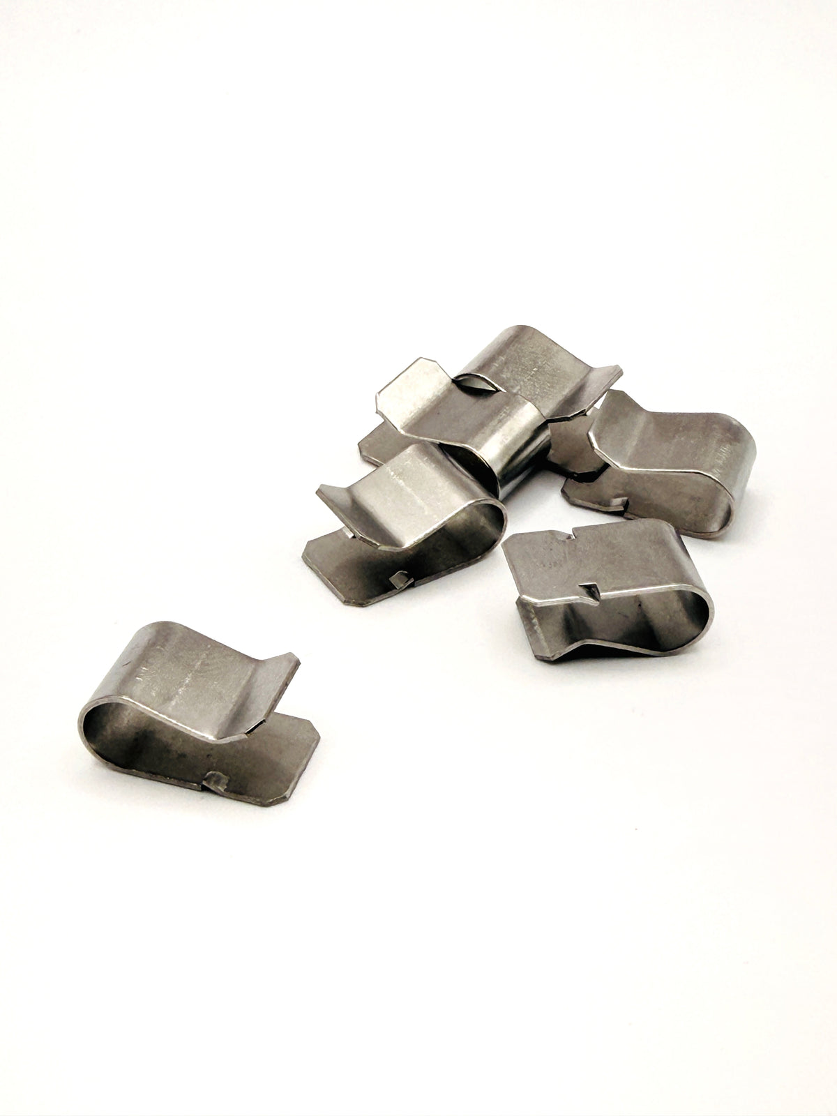 U-Klammer, Edelstahl-Befestigungsclip 20 × 12 mm zum sicheren Fixieren von Gürteln, Riemen und Schürzen. Robust, wiederverwendbar und korrosionsbeständig.
